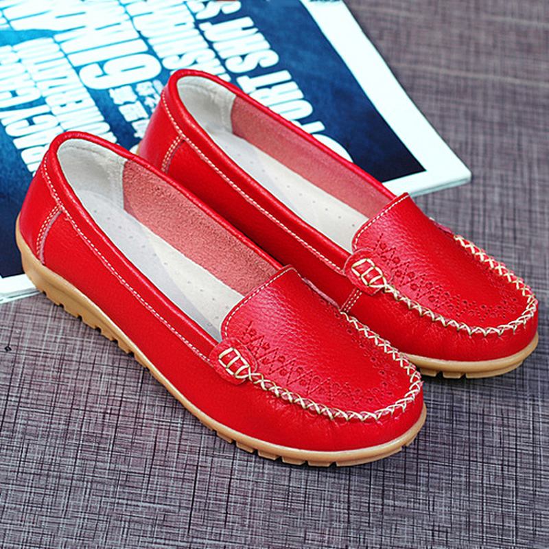 Kvinner Flate Sko Fritids Slip On Outdoor Loafers