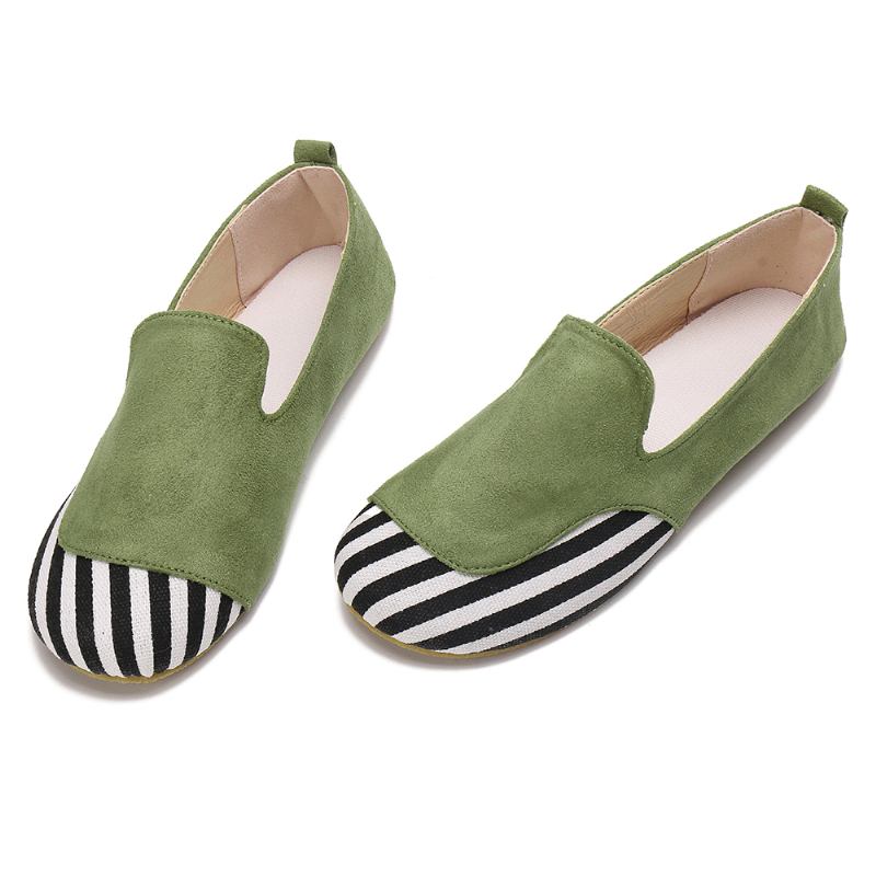 Kvinner Fritids Semsket Søm Slip On Flats