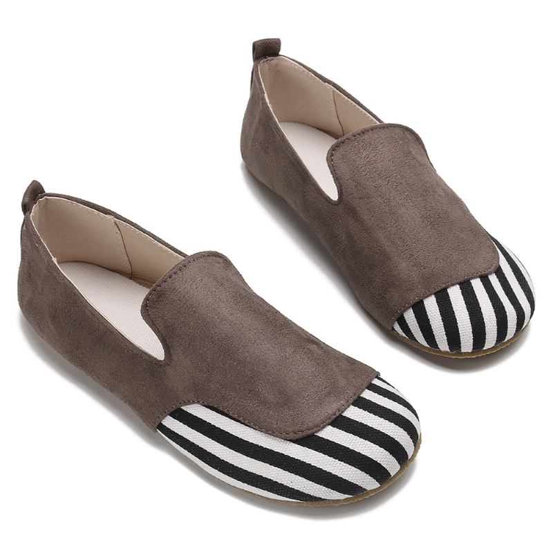 Kvinner Fritids Semsket Søm Slip On Flats