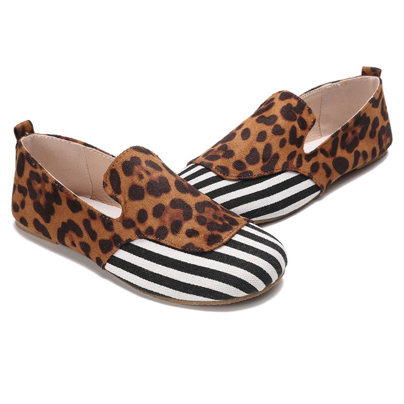 Kvinner Fritids Semsket Søm Slip On Flats