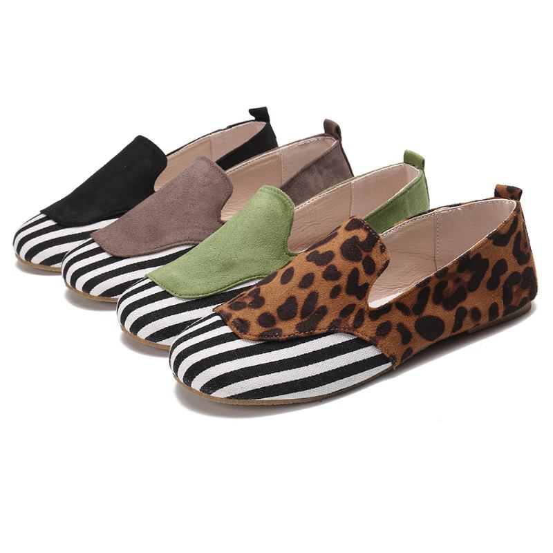 Kvinner Fritids Semsket Søm Slip On Flats