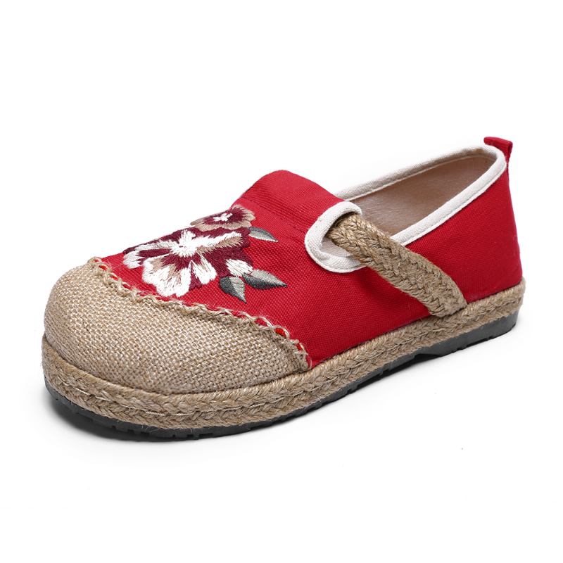 Kvinner Gamle Peking Blomster Broderi Fritids Espadrille Loafers