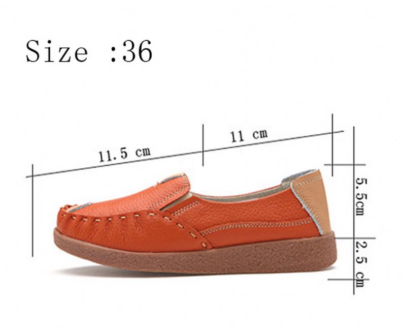 Kvinner Høst Flats Myk Sloe Runde Toe Sko Fargematchende Flat Loafers