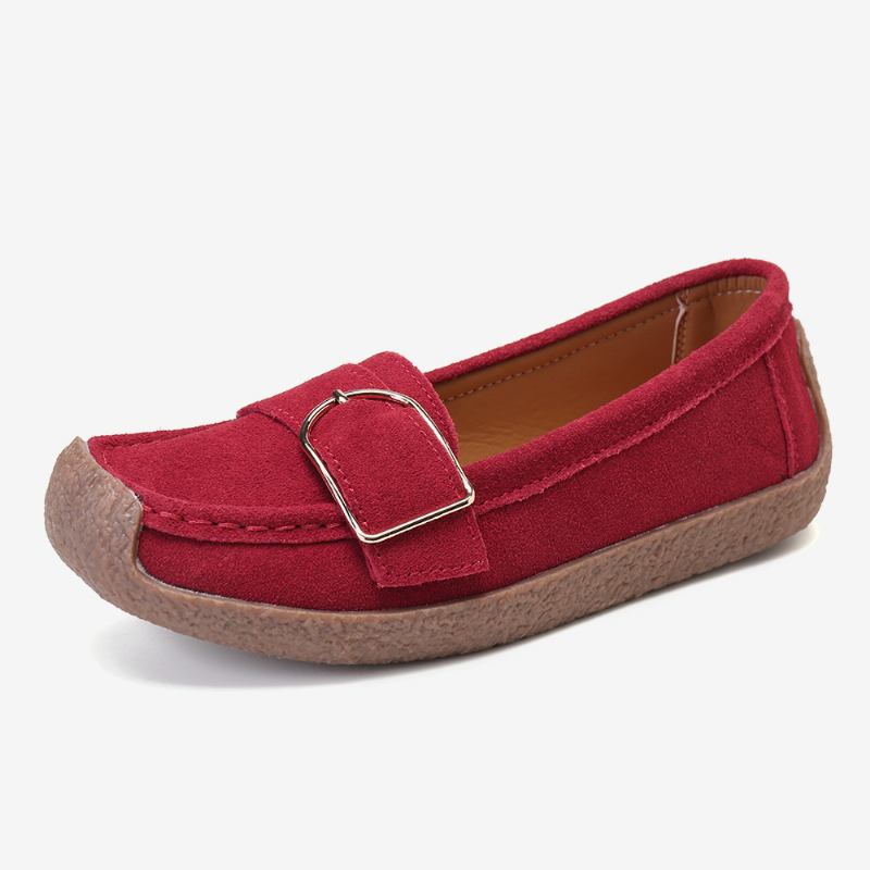 Kvinner Myk Sålespenne Pustende Fritids Slip On Flats