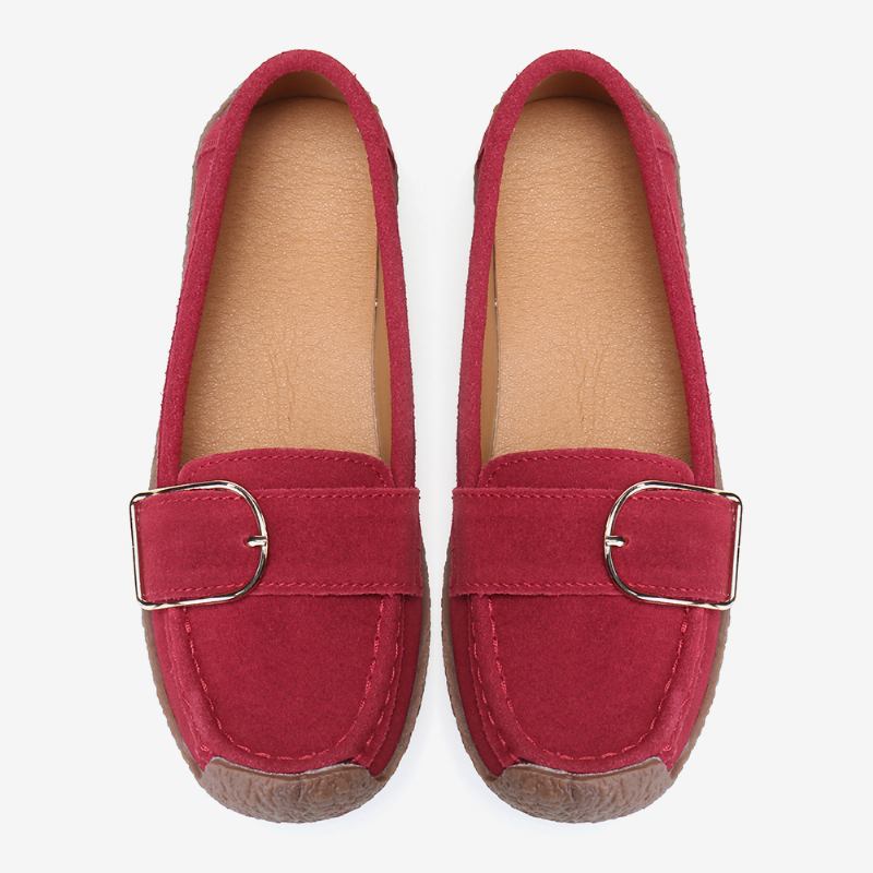 Kvinner Myk Sålespenne Pustende Fritids Slip On Flats