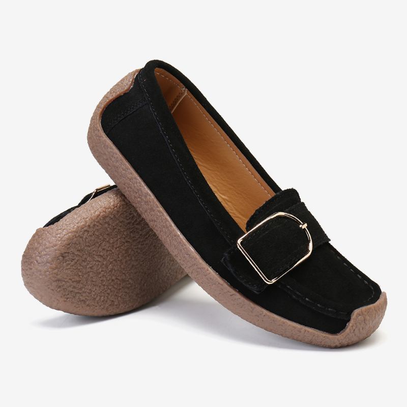 Kvinner Myk Sålespenne Pustende Fritids Slip On Flats