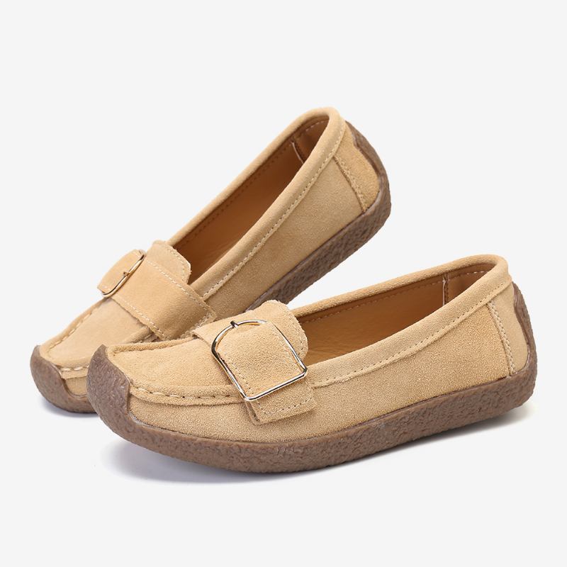 Kvinner Myk Sålespenne Pustende Fritids Slip On Flats