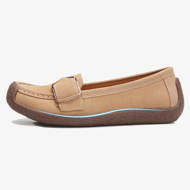 Kvinner Myk Sålespenne Pustende Fritids Slip On Flats