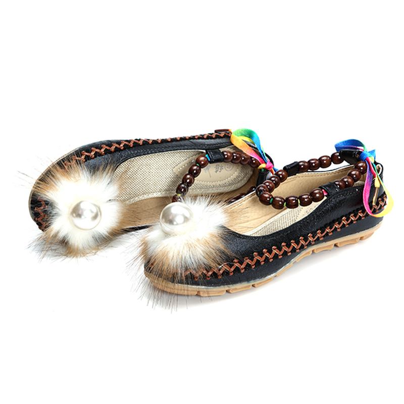 Kvinner Perler Fargerike Flats Loafers