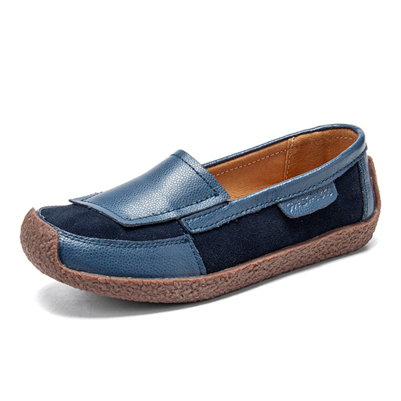 Kvinner Skinnskjøting Myk Slip On Flat Loafers