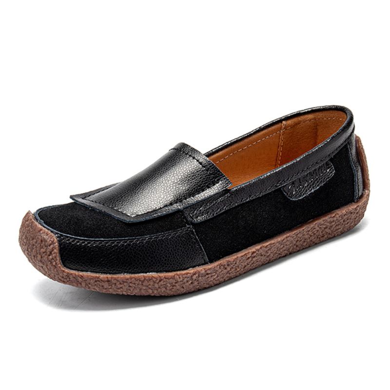 Kvinner Skinnskjøting Myk Slip On Flat Loafers