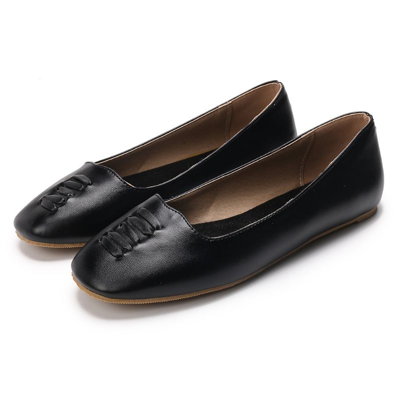 Kvinner Square Toe Lett Slip On Loafers