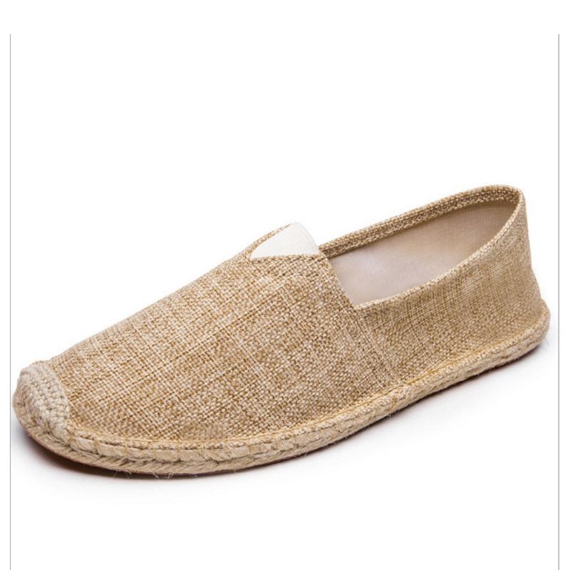 Kvinner Stor Størrelse Ensfarget Slip-on Espadrilles Fisherman Flat Shoes