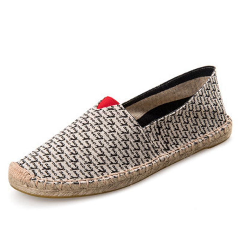 Kvinner Stor Størrelse Ensfarget Slip-on Espadrilles Fisherman Flat Shoes