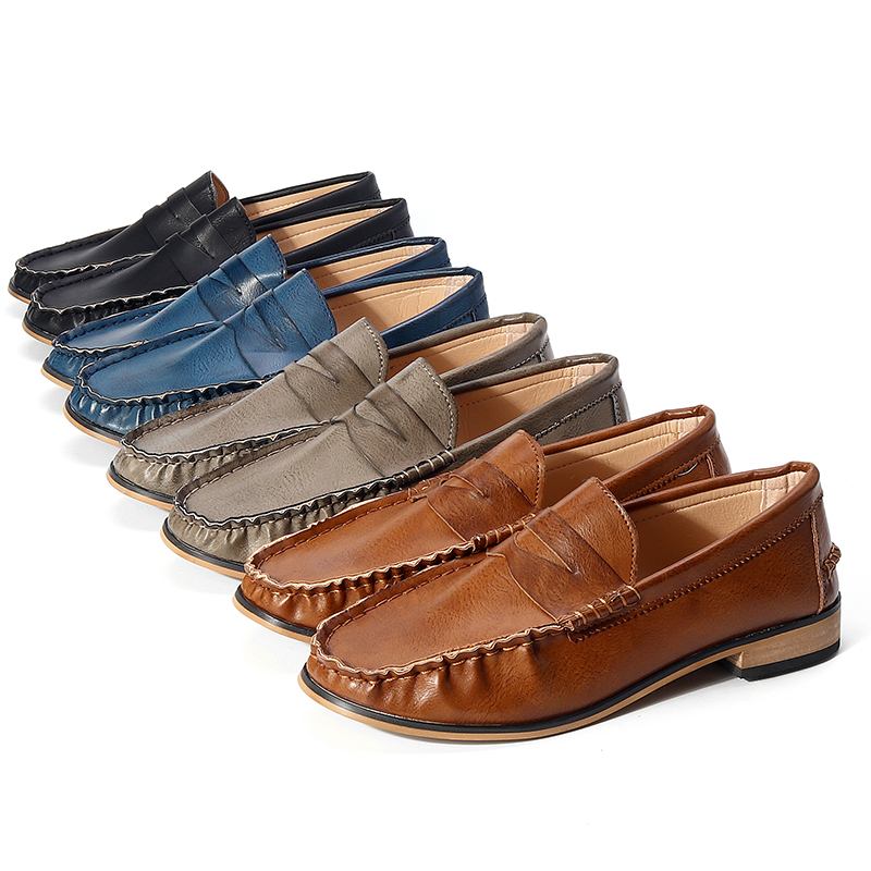 Kvinner Stor Størrelse Soild Slip On Fritids Flats Loafers