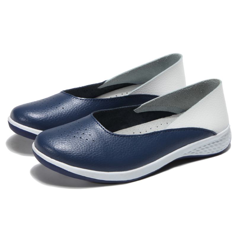 Kvinner Uformelt Myk Søm Slip On Flats Loafers