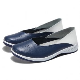 Kvinner Uformelt Myk Søm Slip On Flats Loafers