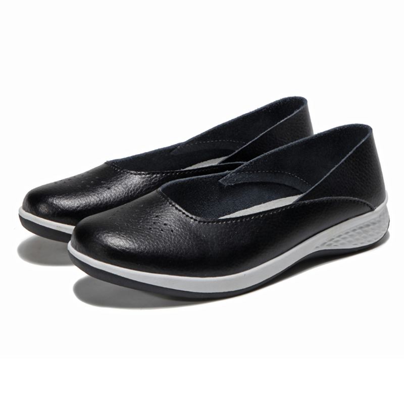 Kvinner Uformelt Myk Søm Slip On Flats Loafers