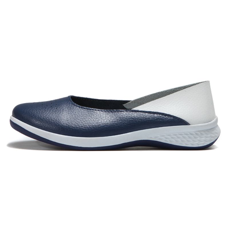 Kvinner Uformelt Myk Søm Slip On Flats Loafers