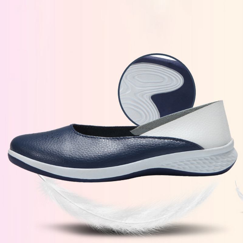 Kvinner Uformelt Myk Søm Slip On Flats Loafers