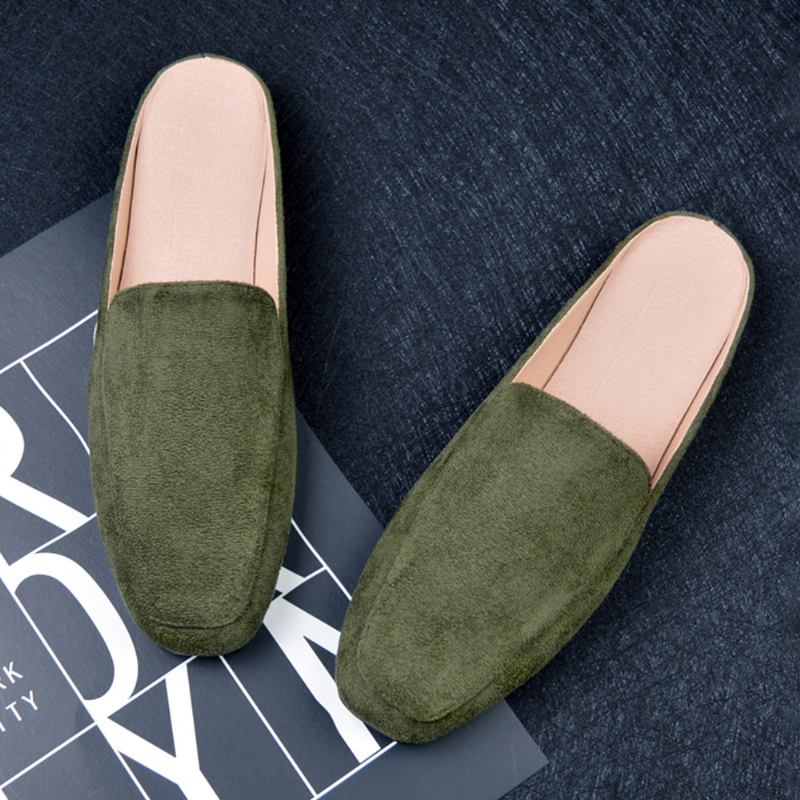 Large Størrelse Pure Color Lette Fritids Flats Loafers