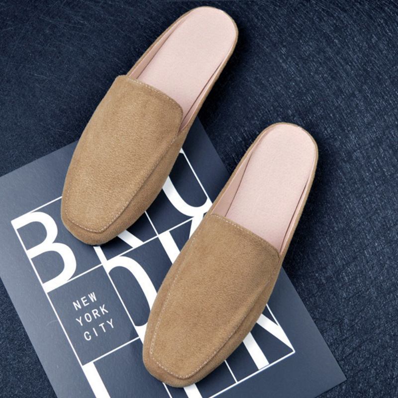 Large Størrelse Pure Color Lette Fritids Flats Loafers