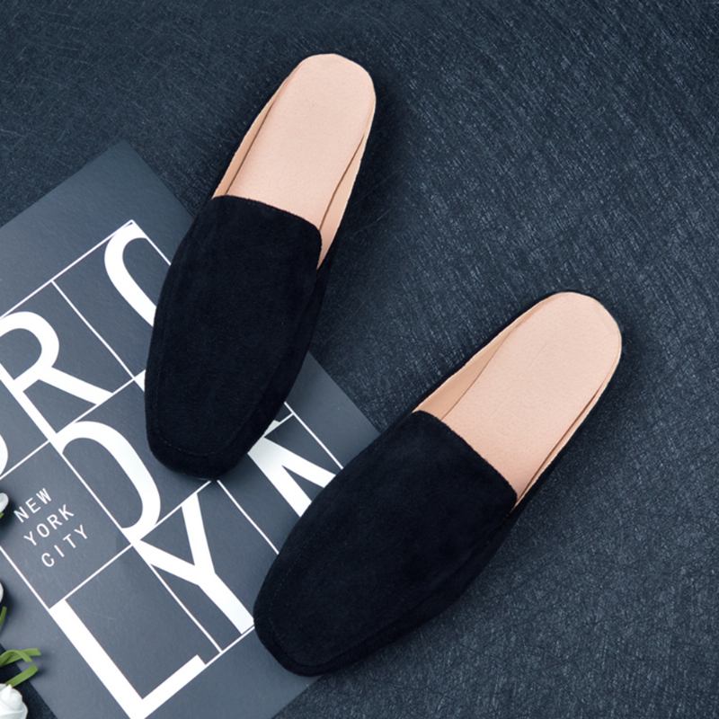 Large Størrelse Pure Color Lette Fritids Flats Loafers