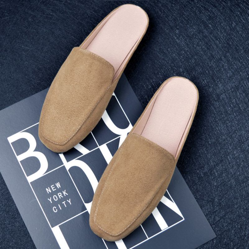 Large Størrelse Pure Color Lette Fritids Flats Loafers