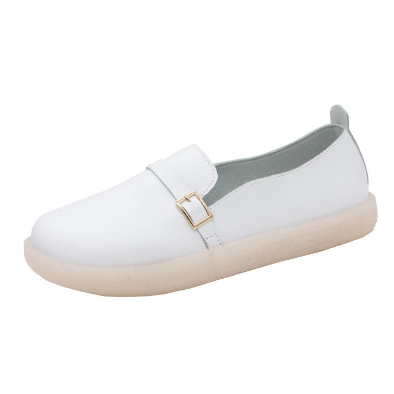 Lettvektsspenne For Kvinner I Ensfarge Myk Slip On Fritids Flats