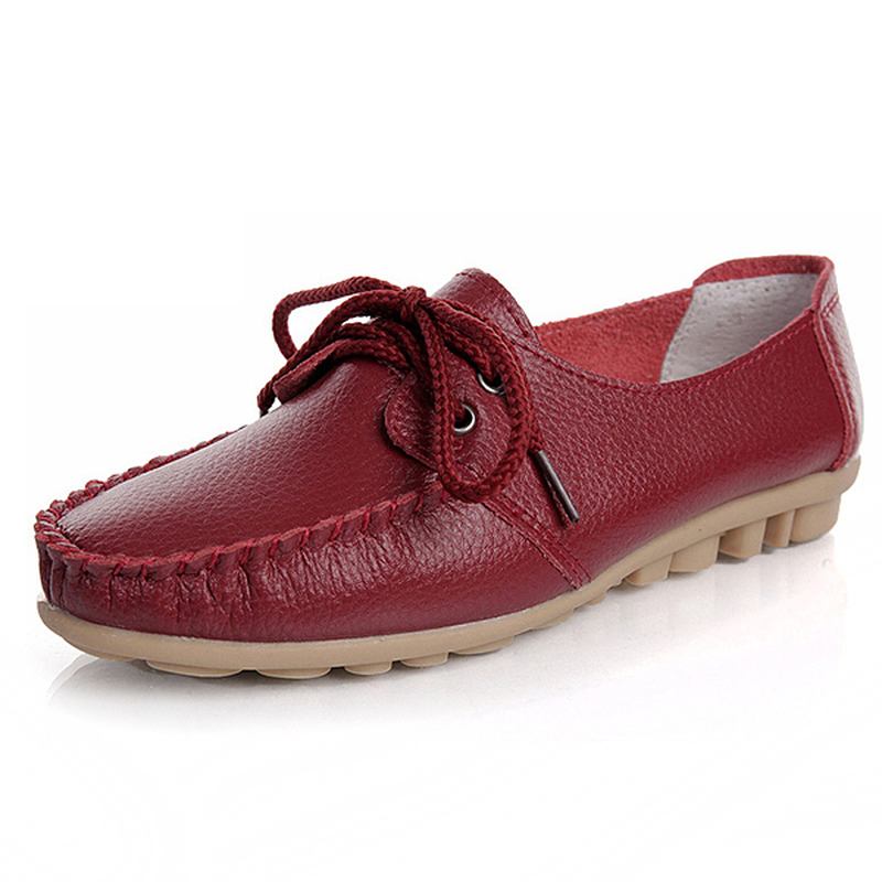 Nye Trendy Uformelle Sko Med Flat Hæl Sløyfeknute Rund Tåslip Candy Color Loafer-sko