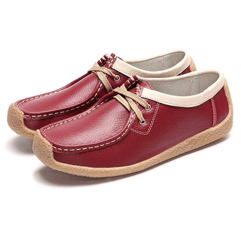 Pustende Walking Leather Flat Shoe