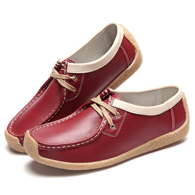 Pustende Walking Leather Flat Shoe