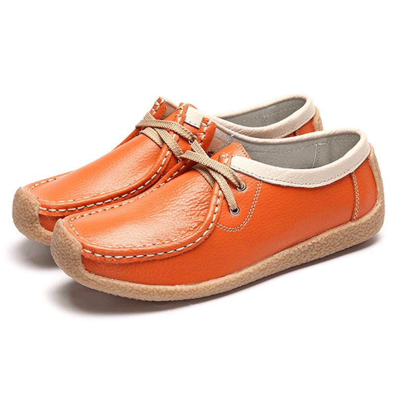 Pustende Walking Leather Flat Shoe