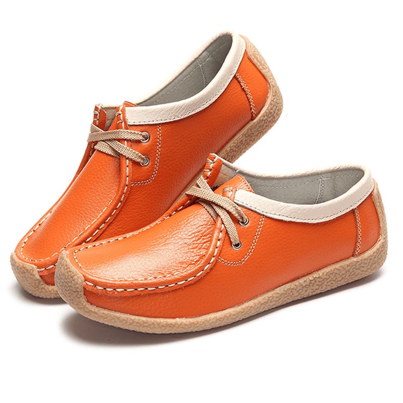 Pustende Walking Leather Flat Shoe