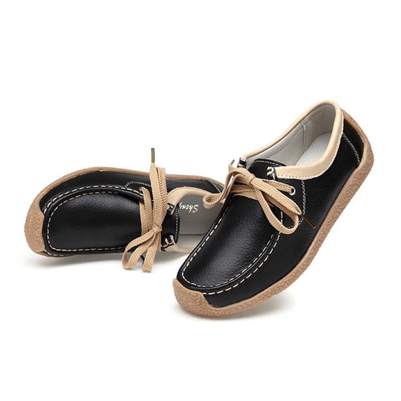 Pustende Walking Leather Flat Shoe