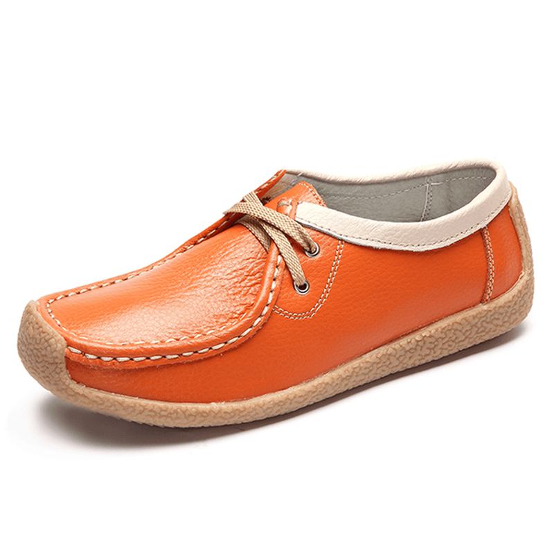 Pustende Walking Leather Flat Shoe