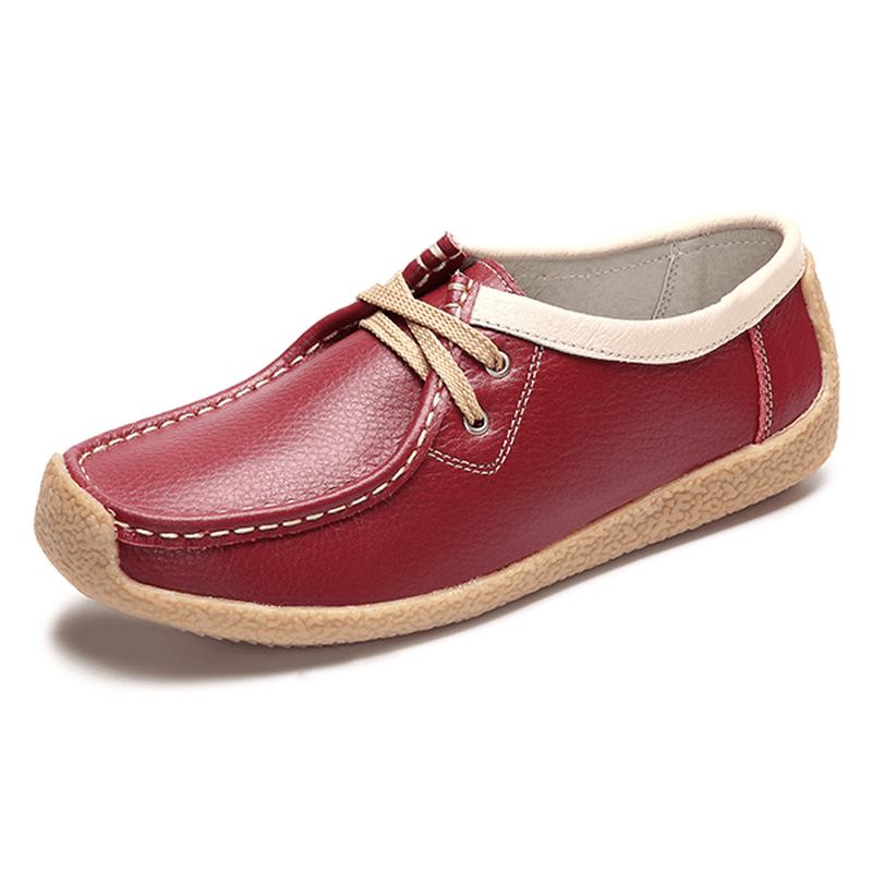 Pustende Walking Leather Flat Shoe