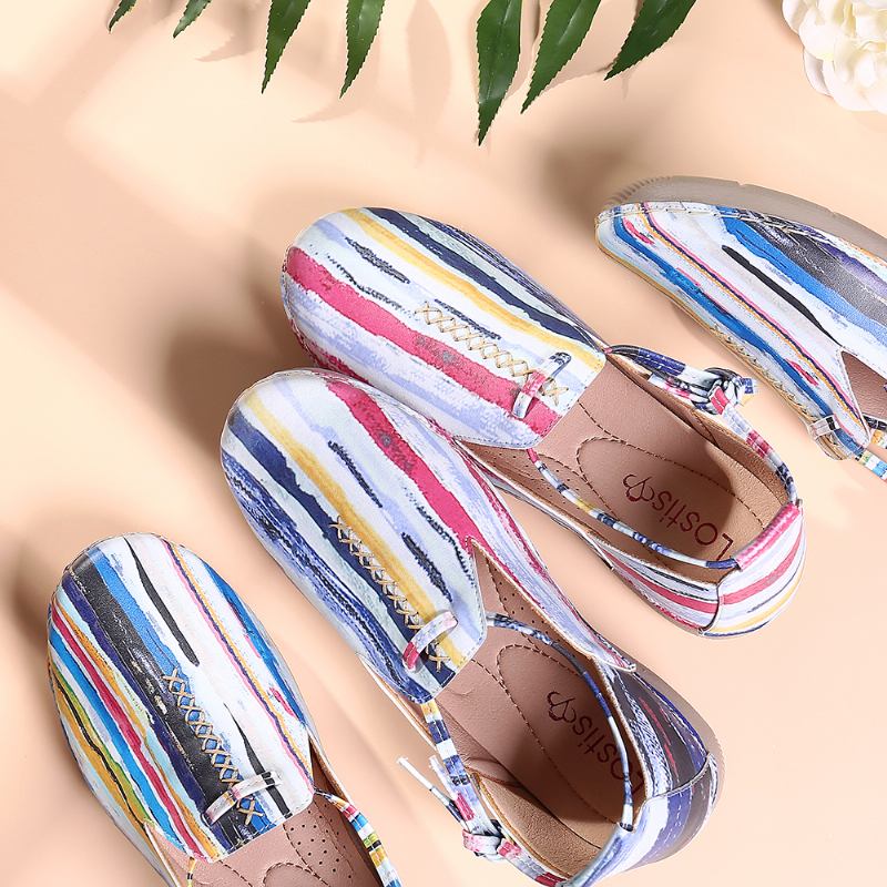 Snøre Multicolor Myke Uformelle Loafers