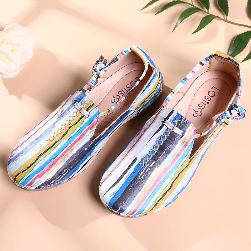 Snøre Multicolor Myke Uformelle Loafers