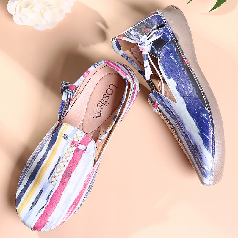 Snøre Multicolor Myke Uformelle Loafers