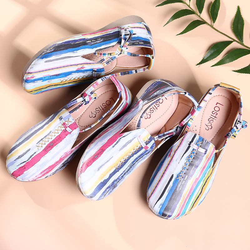 Snøre Multicolor Myke Uformelle Loafers