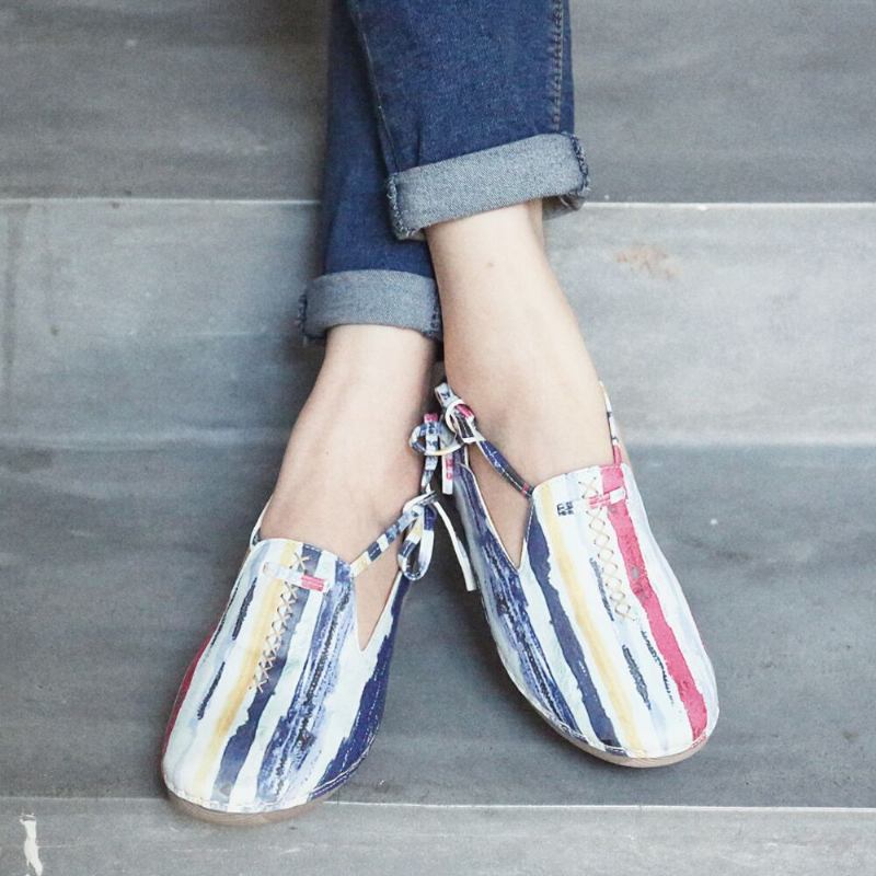 Snøre Multicolor Myke Uformelle Loafers