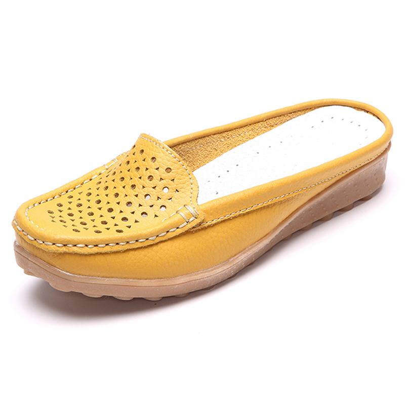 Soft Hollow Out Runde Toe Penny Loafers