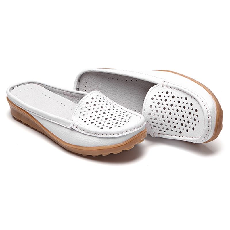 Soft Hollow Out Runde Toe Penny Loafers