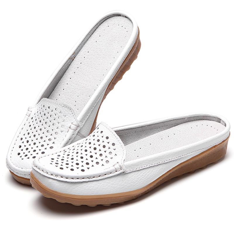 Soft Hollow Out Runde Toe Penny Loafers