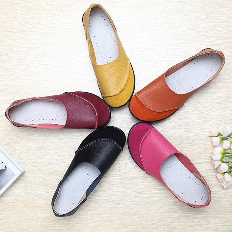 Soft Slip On Pattern Match Fritids Flat Shoes