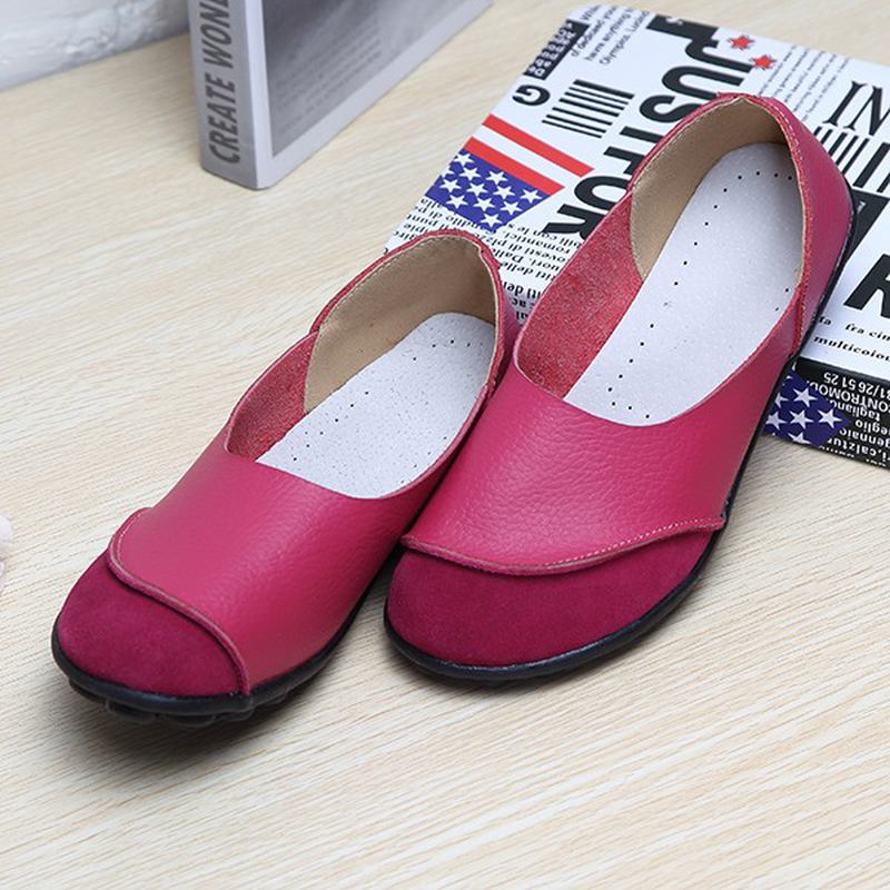 Soft Slip On Pattern Match Fritids Flat Shoes