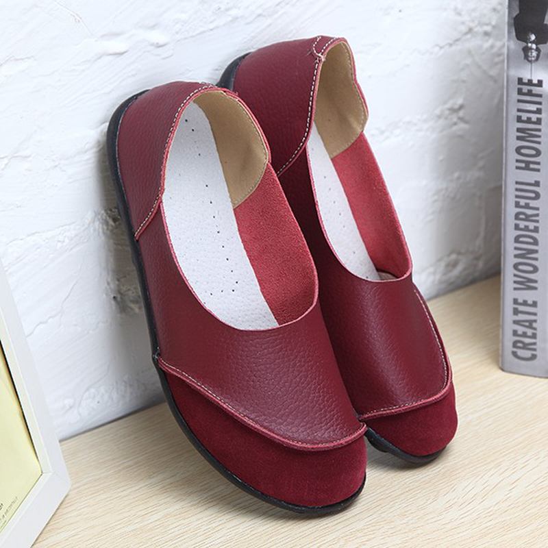 Soft Slip On Pattern Match Fritids Flat Shoes