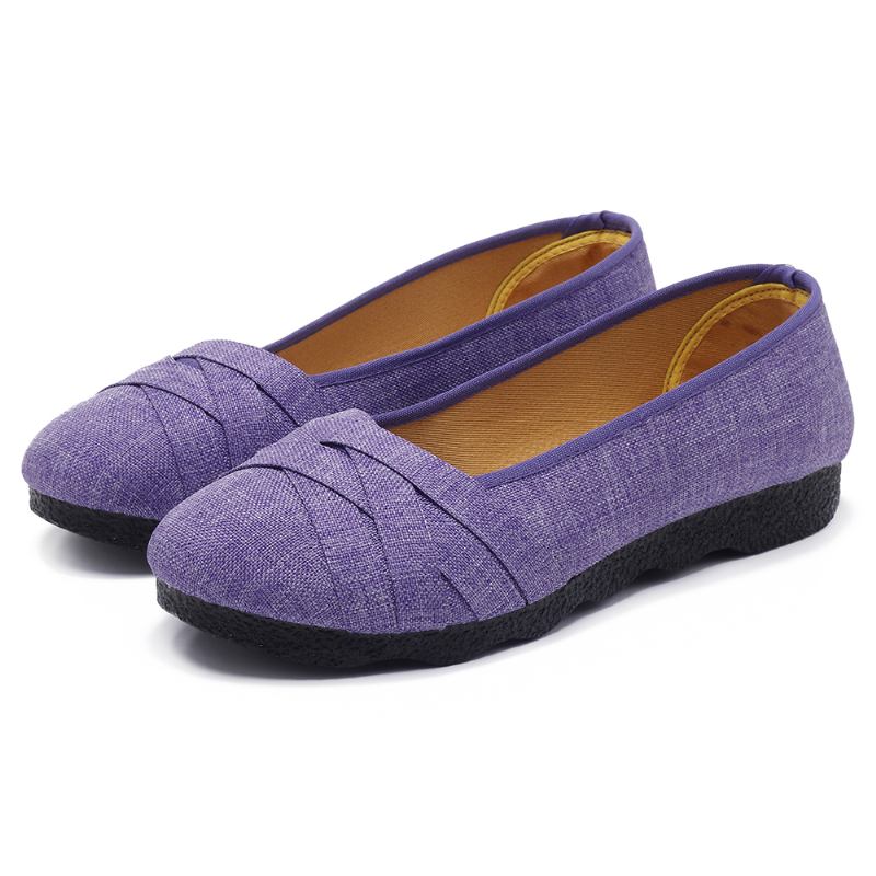 Stor Størrelse Soft Sole Flats Loafers For Kvinner