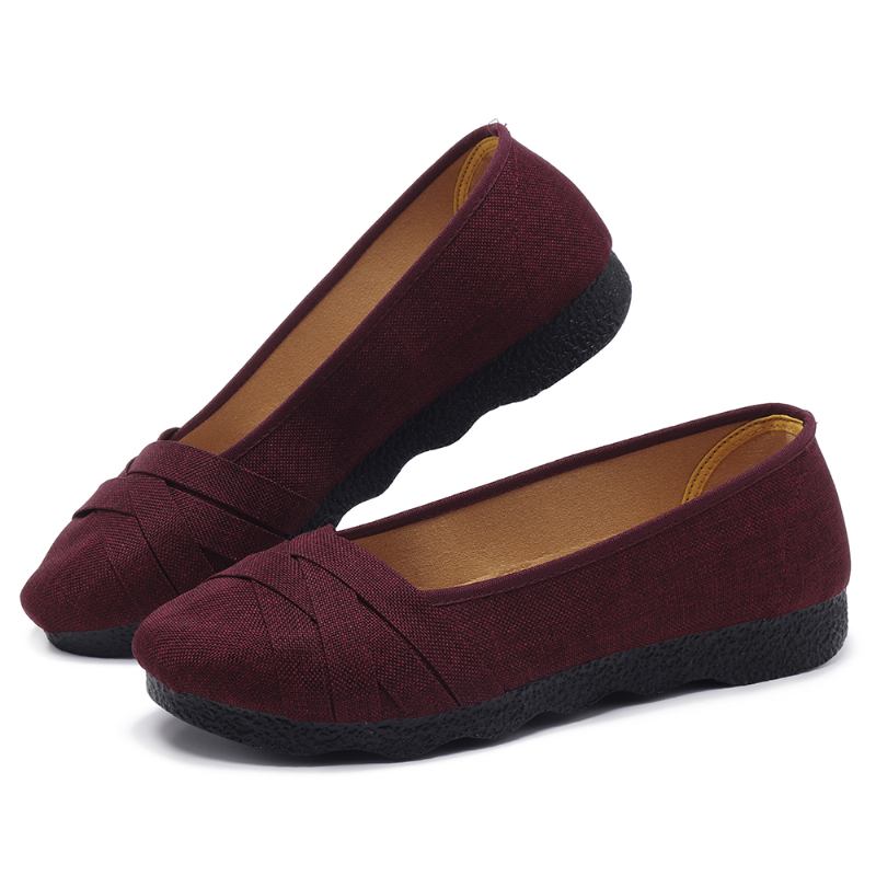 Stor Størrelse Soft Sole Flats Loafers For Kvinner